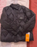 雪中飞童装儿童羽绒服秋冬新款男童中大童女童网格衬衫式轻薄羽绒服 黑色 120 实拍图