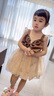G.DUCKKIDS小黄鸭童装女童连衣裙夏季新款儿童裙子宝宝衣服夏装网纱吊带裙子 棕色 100 尺码2~3岁【90-100cm】cm 实拍图