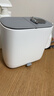 ecoco桌面垃圾桶1.5L可爱家用带盖超迷你茶几小桶床头垃圾桶E24031灰 实拍图