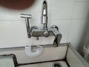 摩豪（Mohao）全铜厨房水龙头入墙式冷热洗菜盆洗菜池洗碗池阳台洗衣池水槽龙头 【银色】带喷枪套装-2种出水模式 实拍图