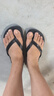 havaianas哈唯纳Top炫彩夹脚人字拖女夏海边平底拖鞋亲子款 0090-火耀黑 39-40 巴西码 实拍图