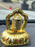 雪域印象德田车载太阳能转金轮汽车摆件车内饰品摆件中控台仪表台转金桶 (金色) 实拍图