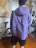罗蒙（ROMON）冲锋夹克男女户外运动登山服连帽外套防风防水风衣紫色L 实拍图