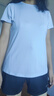 361度运动套装男夏季跑步短袖基础舒适速干健身训练衣服 【女款】凝雾蓝/基础黑 XL 实拍图