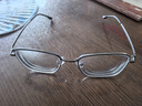 WAN XIN近视镜片可配高清防蓝光镜片男可配度数送眼镜框女Z 9917黑银 大脸不夹小脸不掉  配万新1.74极薄非球面树脂镜片 实拍图