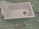 科恩纳KS白色飞雨台下洗菜盆石英石大单槽厨房水槽花岗岩洗碗槽 C套餐 68*46cm窄边 |默认白 实拍图