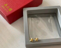 周六福海星足金999黄金耳钉女耳饰生日礼物计价AA096005 约0.67g 一对 实拍图