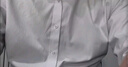 罗蒙长袖衬衫男士四季款大码衬衫商务休闲纯色斜纹小码衬衣男 白色43 实拍图