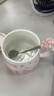 贝瑟斯马克杯陶瓷杯喝水杯子咖啡杯樱花浮雕泡茶杯 实拍图