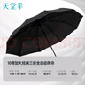 天堂 全自动雨伞三折 10骨加固一键开收易甩干简约晴雨伞 乌木黑 实拍图