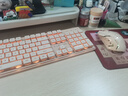 前行者V3104键无线键盘鼠标套装蓝牙双模静音机械手感高颜值轻薄办公薄膜键盘电脑笔记本iPad通用 奶茶色 实拍图