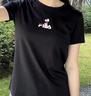 斐乐斐乐女装官方短袖T恤女 夏季基础简约时尚休闲短袖衫上衣 正黑色-BK 170/88A/L 实拍图