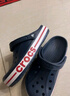 卡骆驰crocs洞洞鞋贝雅卡骆班轻便耐磨一脚蹬休闲鞋|205089 深蓝/辣椒红-4CC 45 (290mm) 实拍图