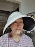 蕉下（beneunder）灯罩帽大帽檐遮阳帽女黑胶防晒帽全脸遮阳空顶帽太阳帽BM563米 实拍图