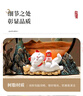 欧梵普（oufanpu）新中式招财猫发财树摆件乔迁新店开业礼物办公室客厅玄关流沙装饰 招财猫-青绿背靠金山【礼盒装】 【招财进宝-躺赢招财猫】 实拍图