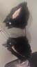 海伊朵万圣节发箍猫耳朵铃铛发箍毛绒日系蝴蝶结头饰猫系女友主播Lolita 黑毛粉里黑蝴蝶结-金铃铛 实拍图