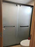 定制一字形淋浴房干湿分离浴室隔断卫生间推拉门钢化玻璃移门 双移 定制尺寸/平方价 实拍图