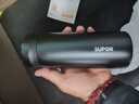 苏泊尔（SUPOR）智能保温杯男女士水杯大容量316不锈钢茶杯便携车载办公室杯子 【380mL儒雅黑】-触屏显温 实拍图