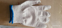 婉和 手套劳保加厚耐磨防滑棉线手套工地工人工业工作农用干活搬砖棉纱手套 蓝边1双 实拍图