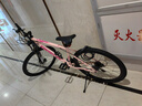 飞鸽（FLYING PIGEON）山地自行车成人男女变速山地车青少年中小学生车越野户外骑行单车 【高碳钢】G8002代-辐条轮-粉色 26寸轮组（适合160-180cm） 21速入门版 实拍图