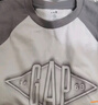 Gap男女装夏季撞色插肩袖logo圆领短袖T恤宽松上衣463174 白色 2XL (185/104A)亚洲尺码 实拍图