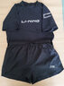 李宁（LI-NING） 泳裤男士专业泳衣泳裤套装成人沙滩裤舒适防雾泳镜泳帽游泳装备 短袖两件套【337】 2XL 【身高180-185体重75-85kg】 实拍图