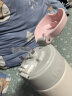 膳魔师（THERMOS）儿童运动便携保温杯膳魔师学生吸管水杯猫狗系列男女水壶600ml粉 实拍图