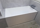浪鲸（SSWW）卫浴一体成型独立式小户型浴缸家用成人亚克力深泡方形泡澡浴池缸 1米独立式浴缸 实拍图