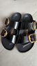 BIRKENSTOCK勃肯德国进口大扣女款牛皮革漆皮亮面Arizona双扣拖鞋 黑色窄版1021476 36 晒单实拍图