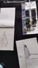 马利(Marie's)素描铅笔套装 初学者学生绘画工具铅笔炭笔橡皮美工刀纸擦笔 民族风笔帘 速写 马克笔绘画 实拍图