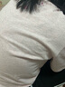 茵曼（INMAN）纯棉卡通字母印花T恤2025夏季女装新款休闲百搭宽松短袖上衣 藕粉色 XL 实拍图