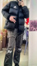 骆驼（CAMEL）【小太阳】户外羽绒服鸭绒加厚羽绒衣经典时尚防风保暖运动外套 石墨烯自发热-幻影黑 男女同款 XL 实拍图