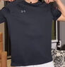 安德玛（Under Armour）官方男子夏季新款运动短袖健身训练舒适透气快干休闲T恤 【新款速干T恤】黑色 XL 实拍图