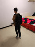 特步（XTEP）儿童童装男女童纯色圆领反光条短袖针织衫 天际蓝 160 实拍图