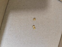 喜上眉梢喜饰黄金古法金珠999足金散珠硬金光面磨砂转运珠路路通圣诞礼物 3mm 重工古法珠四颗  0.4g 实拍图