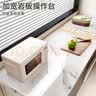 四季沐歌厨房用具置物架落地餐边柜收纳柜碗柜家用橱柜微波炉烤箱储物柜子 【钢化玻璃+岩板】4层120*40奶白 实拍图