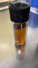 天喜（TIANXI）茶杯茶水分离杯双层玻璃杯便携泡茶杯男女车载商务办公水杯 尊贵黑500ML+杯套+杯刷 实拍图