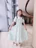 G.duck童装女童连衣裙夏季儿童裙子夏装2026新款纯色公主裙大童显瘦长裙 双领碎花连衣裙 150 尺码11~12岁【140-150cm】 实拍图