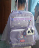 美旅放心书包大容量轻便 1-6年级小学生双肩背包卡通熊猫高颜值 NG3 【新色】紫色印花NG3*003 实拍图