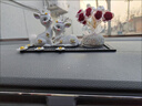 齐选一路平安小鹿汽车摆件车载中控台装饰品可爱卡通网红女神高档创意 镶钻祥云鹿+珍珠玫瑰花+雏菊垫 实拍图
