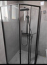 东鹏淋浴房钻石型侧移门阻尼淋浴隔断玻璃门卫生间干湿分离浴屏ZTF21 阻尼900*1100 枪灰/雅黑/亮银 标高2000，含石基2050mm 实拍图