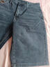 忆克萨夏天五分牛仔短裤男夏季薄款宽松直筒ins潮牌痞帅裤子男休 蓝灰色 33 实拍图