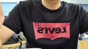 Levi's李维斯情侣美式宽松印花时尚简约舒适潮流纯棉圆领短袖T恤 黑色 002A0-0001 M 实拍图