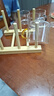 铁帮手玻璃小茶杯功夫茶具耐热加厚家用透明喝水杯子6只装套装泡茶杯架 100ml 六彩杯+杯架 实拍图