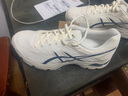 亚瑟士ASICS男鞋网面跑步鞋缓震跑鞋透气舒适运动鞋 GEL-FLUX 4 米色/蓝色102 41.5 实拍图