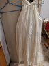 斤慕法式复古挂脖连衣裙女2025新款仙女气质白色蕾丝海边度假长裙 米白色【均码】 实拍图