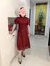 俞兆林（YUZHAOLIN）中高考旗开得胜旗袍妈妈夏装连衣裙2026新款喜婆婆婚宴装礼服裙子 FlvX8561566 红色 2XL （建 议105-120斤） 实拍图