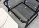 春色田园 网红岩板茶几桌客厅家用北欧轻奢现代方形组合玻璃小户型简约茶 70灰色玻璃+60白岩板(黑架灰抽 [送货入户] 实拍图
