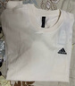 adidas情侣休闲纯棉上衣圆领短袖T恤男女夏季阿迪达斯官方轻运动 米白 L 实拍图