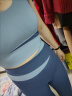 徽昂运动套装女瑜伽服套装跑步健身服速干衣拼色内衣背心长裤鲸蓝M 实拍图